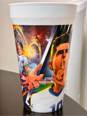 McDonald's White Cup with Colorful Soccer Graphic, Christian Pulisic, #10